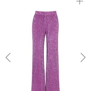 STINE GOYA ‘Markus’ Sparkling Lavender sequined pants size small